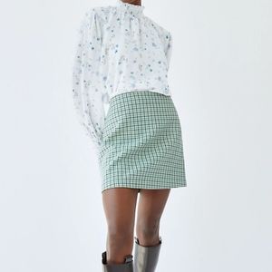 NWOT aritzia wilfred classic mini skirt charcoal/grey 8